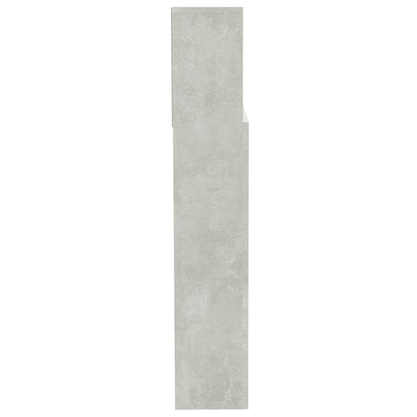 vidaXL Headboard Cabinet Concrete Grey 200x19x103.5 cm