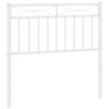 vidaXL Metal Replace Headboard White 90 cm