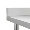 vidaXL Kitchen Work Table with Backsplash 80x60x93 cm Stainless Steel