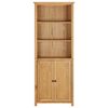 vidaXL Bookcase with 2 Doors 70x30x180 cm Solid Oak Wood