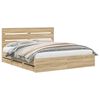 vidaXL Bed Frame with Drawer Sonoma Oak 180 x 200 cm Engineer Wood