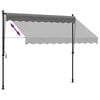 vidaXL Retractable Awning Anthracite 250x150 cm Fabric and Steel