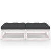 vidaXL Garden Footstools with Cushions 2 pcs Solid Wood Pine