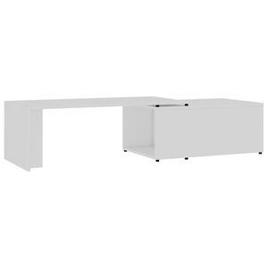 vidaXL Coffee Table | White | Engineered wood | Large | Simple | Coffee Table