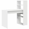 vidaXL Desk White Engineered Wood 113 x 54 x 120 cm