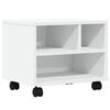 vidaXL Printer Stand with Wheels White 41x32x34,5 cm