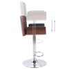 vidaXL Bar Stool Grey Fabric