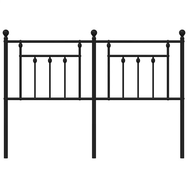 vidaXL Metal Replace Headboard Black 135 cm