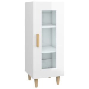 vidaXL Sideboard High Gloss White 34.5x34x90 cm Engineered Wood