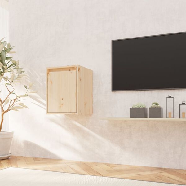 vidaXL Wall Cabinet 30x30x40 cm Solid Wood Pine