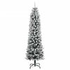 vidaXL Artificial Christmas Tree 150 LEDs and Flocked Snow 150 cm