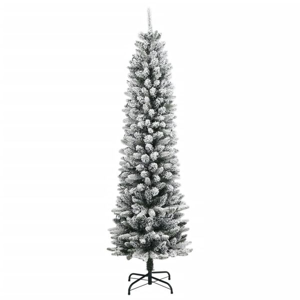 vidaXL Artificial Christmas Tree 150 LEDs and Flocked Snow 150 cm