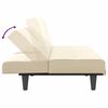 vidaXL Sofa Bed with Cup Holders Cream Fabric