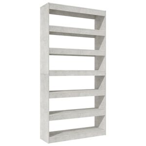 vidaXL Book Cabinet/Room Divider Concrete Grey 100x30x198 cm Engineered wood