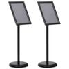 vidaXL Poster Stands 2 pcs Black 32.7 x 24 x 108 cm Aluminium