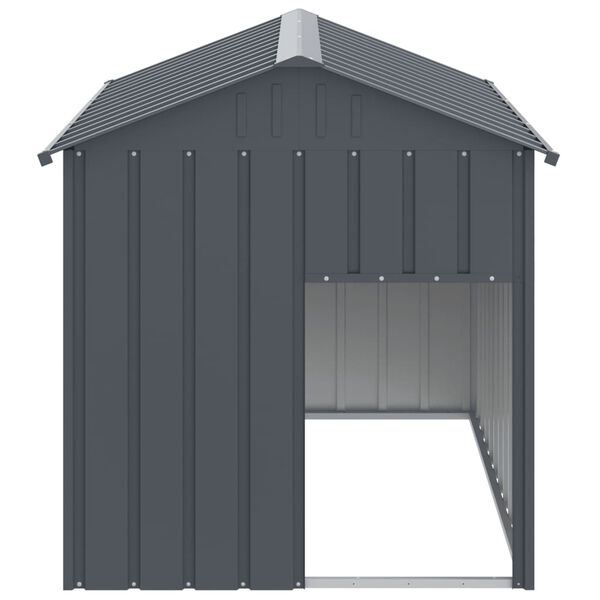 vidaXL Dog House with Roof Anthracite 117x153x123 cm Galvanised Steel