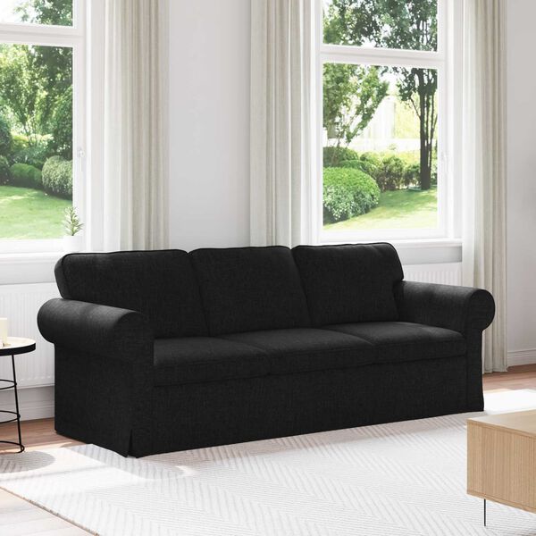 vidaXL Sofa 180cm Black Metal