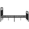 vidaXL Metal Bed Frame without Mattress with Footboard Black 180x200cm