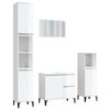 vidaXL 4 Piece Bathroom Furniture Set High Gloss White Engineered Wood