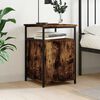 vidaXL Bedside Cabinet Smoked Oak 40x42x60 cm Engineered Wood