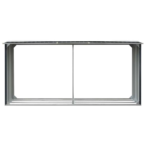 vidaXL Garden Log Storage Shed Galvanised Steel 330x92x153 cm Anthracite