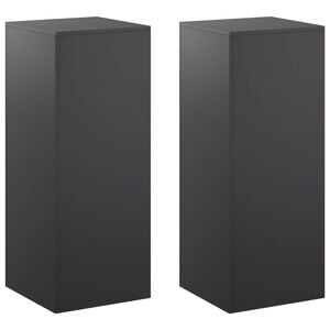 vidaXL Plant Stand 2 pcs Black 40 x 40 x 100 cm Steel