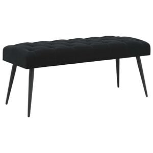 vidaXL Bench with Button Tufted Black 110 x 40 x 46 cm Velvet