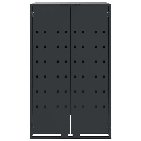 vidaXL Wheelie Bin Storage for Single Bin Anthracite 69x79x117 cm Steel