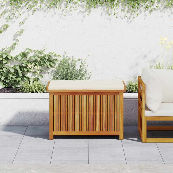 vidaXL Outdoor Cushion Box 90x50x60.5 cm Solid Wood Acacia