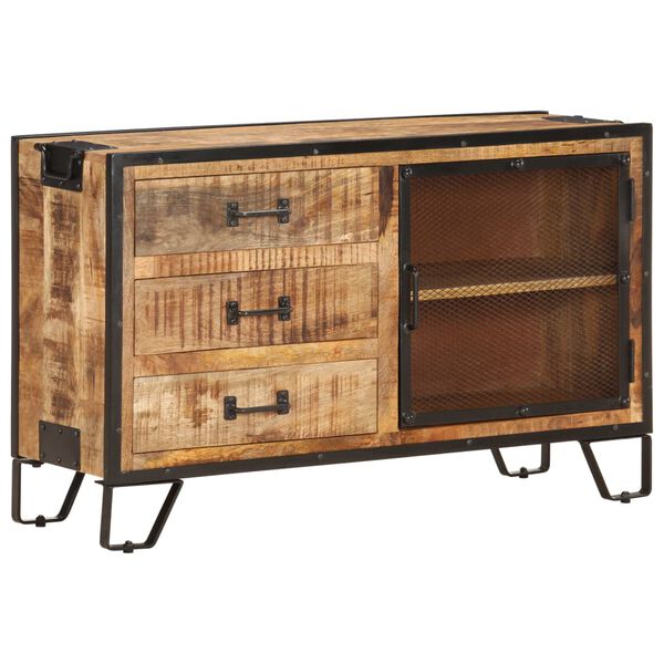 vidaXL Sideboard 100x31x60 cm Solid Rough Mango Wood