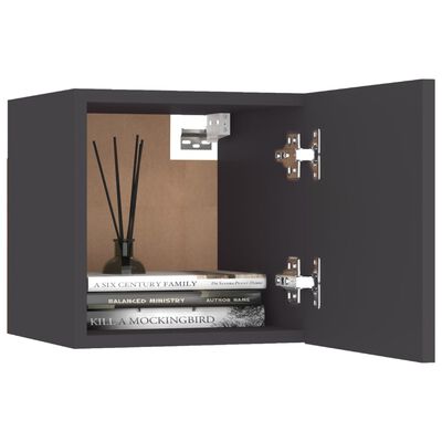 vidaXL Bedside Cabinets 2 pcs Grey 30.5x30x30 cm Engineered Wood