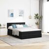 vidaXL Ottoman Bed with Mattress & LEDs Black Double Velvet