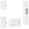 vidaXL 4 Piece Bathroom Cabinet Set UTRECHT White Engineered Wood