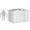 vidaXL Garden Storage Shed Brown 257x205x178 cm Steel