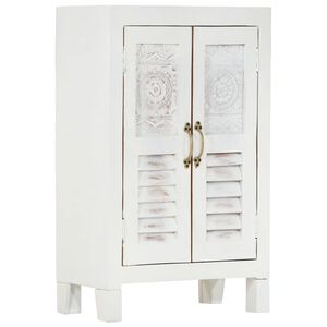 vidaXL Sideboard White 55x30x90 cm Solid Wood Acacia