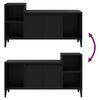 vidaXL TV Cabinet Black 100x35x55 cm Engineered Wood