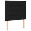 vidaXL Headboard Black 100x5x118/128 cm Fabric