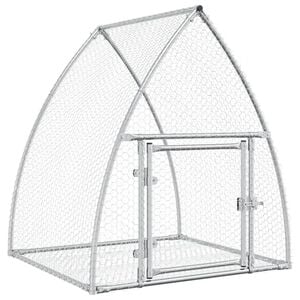 vidaXL Rabbit Hutch Silver 105x100x120 cm Galvanised Steel