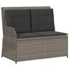 vidaXL 5 Piece Garden Lounge Set with Cushions Grey Poly Rattan