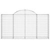 vidaXL Arched Gabion Baskets 5 pcs 200x30x100/120 cm Galvanised Iron