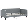 vidaXL Daybed with Trundle&Drawers without Mattress Light Grey 90x190 cm