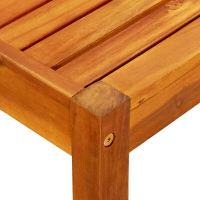 vidaXL Garden Bench with Table & Footrests Solid Acacia Wood