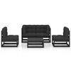 vidaXL 5 Piece Garden Lounge Set with Cushions Solid Pinewood