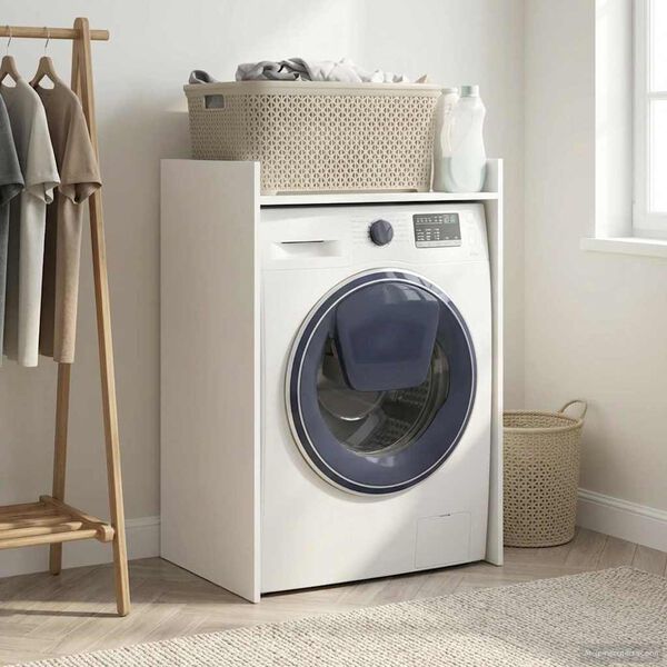 vidaXL Wash Machine Cabinet White 67.5 x 48 x 97 cm Engineered wood