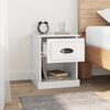 vidaXL Bedside Cabinets 2 pcs High Gloss White 39x39x47.5 cm Engineered Wood