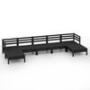 vidaXL Garden Lounge Set | Black | Solid Pine Wood | 7-Piece Set | Modular