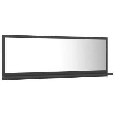 vidaXL Bathroom Mirror Grey 100x10.5x37 cm Engineered Wood