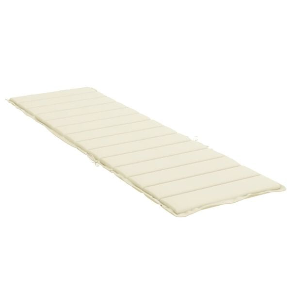 vidaXL Sun Lounger Cushion Cream 200x70x3cm Oxford Fabric