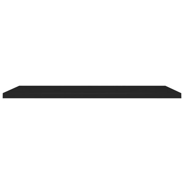 vidaXL Floating Wall Shelves 2 pcs Black 120x23.5x3.8 cm MDF