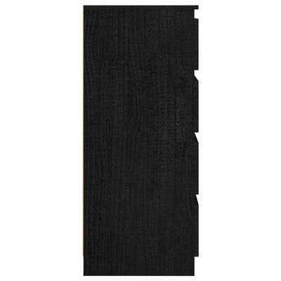 vidaXL Side Cabinet Black 60x36x84 cm Solid Pinewood